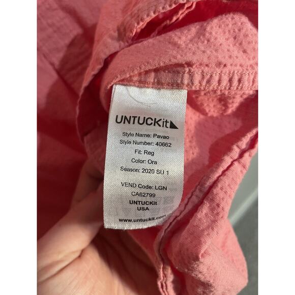 Lot Of 3 Untuck It Shirt Men M Short & Long Sleeve Button Up Print Casual - Picture 6 of 16